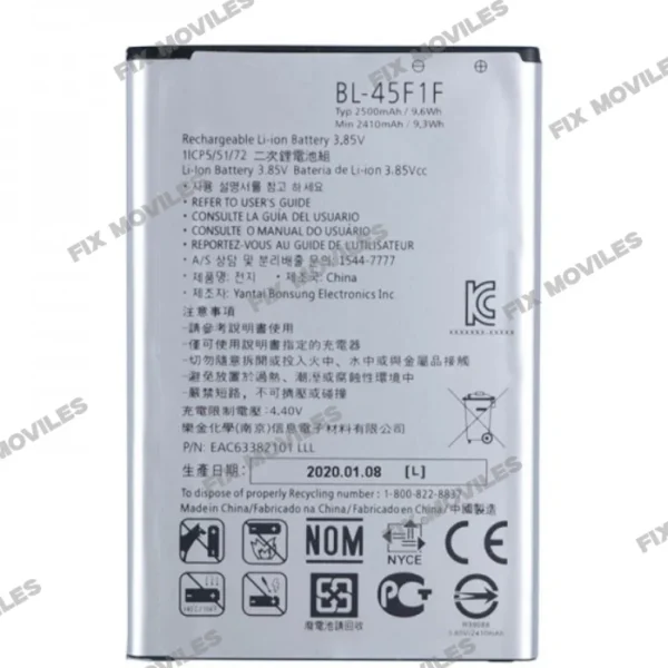 Battery BL-45F1F LG Lg K4 2017 _ K8 2017 _ K9