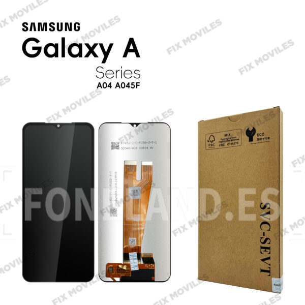 Pantalla Samsung A04 A045F 2022 Negro LCD+Táctil SERVICE PACK