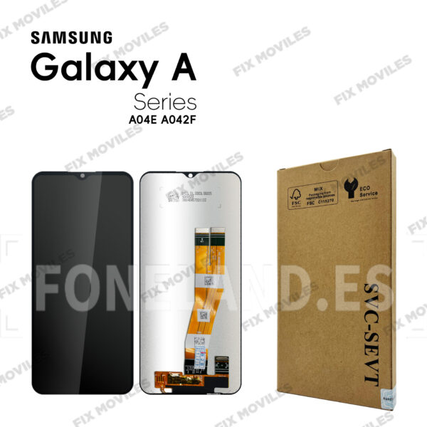 Pantalla Samsung A04E A042 Negra LCD+Táctil SERVICE PACK