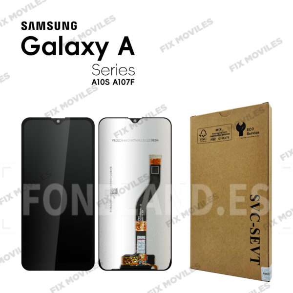 Pantalla Samsung A10S 2019 A107 Negro LCD+Táctil SERVICE PACK