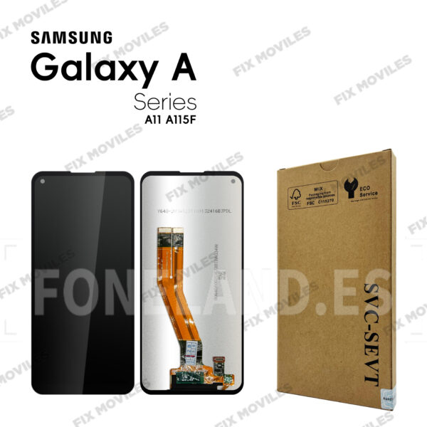 Pantalla Samsung A11 A115 / M11 M115 2020 Negro LCD+Táctil SERVICE PACK