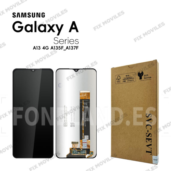 Pantalla Samsung A135F/A137 A13 4G 2022 Negro SERVICE PACK