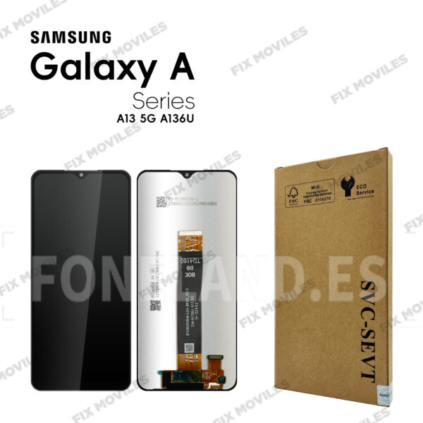 Pantalla Samsung A13 5G (A136B) Negro SERVICE PACK (CDOT)