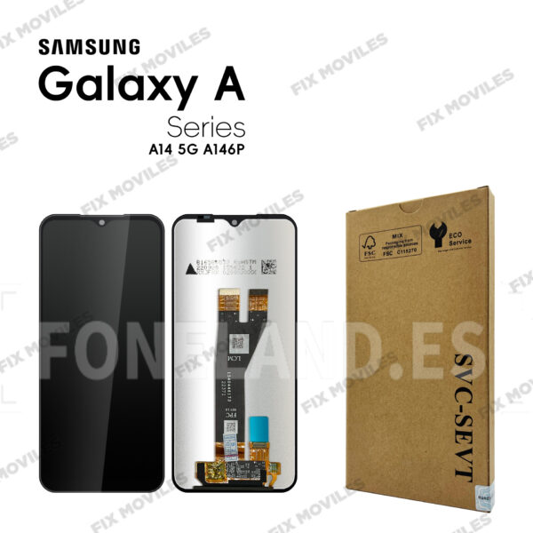 Pantalla Samsung A14 5G 2023 A146P / A146U Negro LCD+Tactil SERVICE PACK