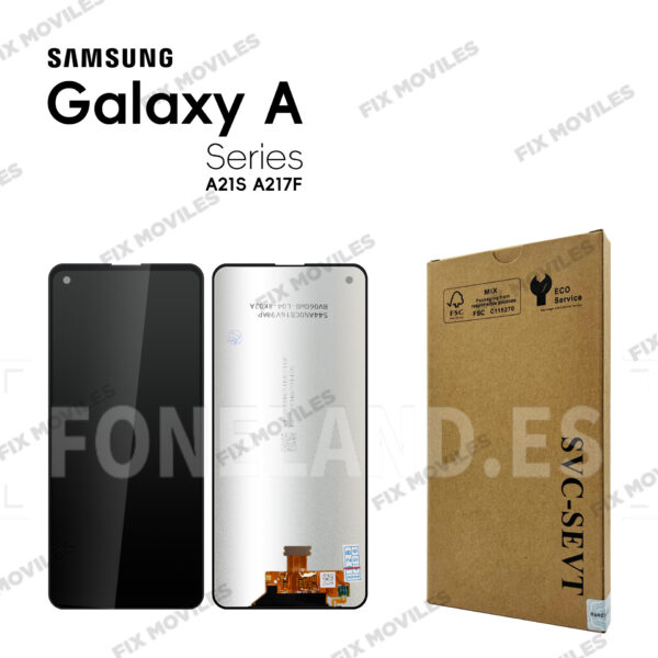 Pantalla Samsung A21S 2020 A217 Negro LCD+Táctil SERVICE PACK