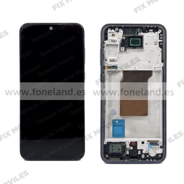Pantalla Samsung A35 5G A356B Con Marco Negro OLED