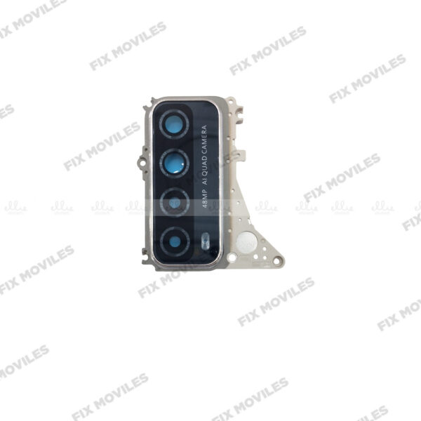 Lente Cristal Camara con Marco para Huawei P Smart 2021 Negro