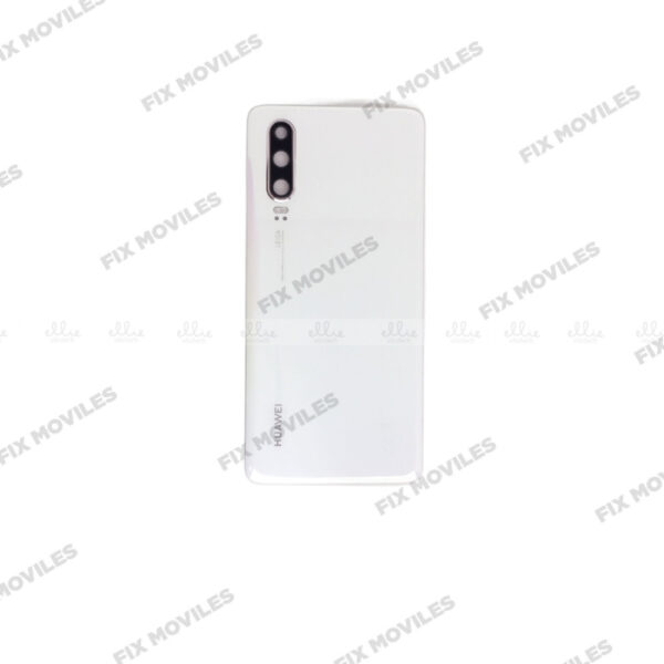Tapa Trasera Huawei P30 Blanca Aurora Con Lente