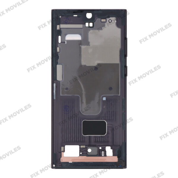 Carcasa Frontal para Samsung S22 Ultra S908B Negro con adesivo pantalla completo