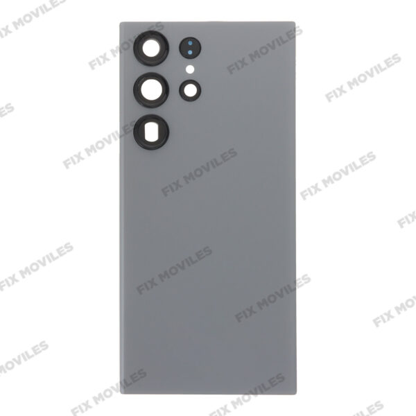 Tapa Trasera para Samsung S23 Ultra S918B Gris Con Lente (SIN LOGO)