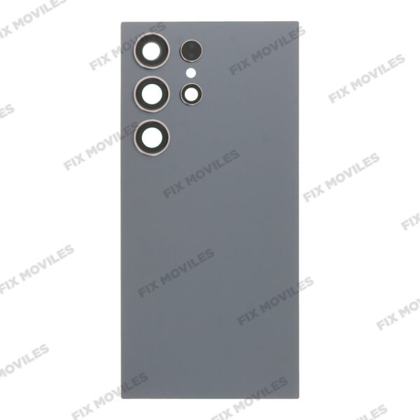 Tapa Trasera para Samsung S24 Ultra S928B Gris Con Lente (SIN LOGO)