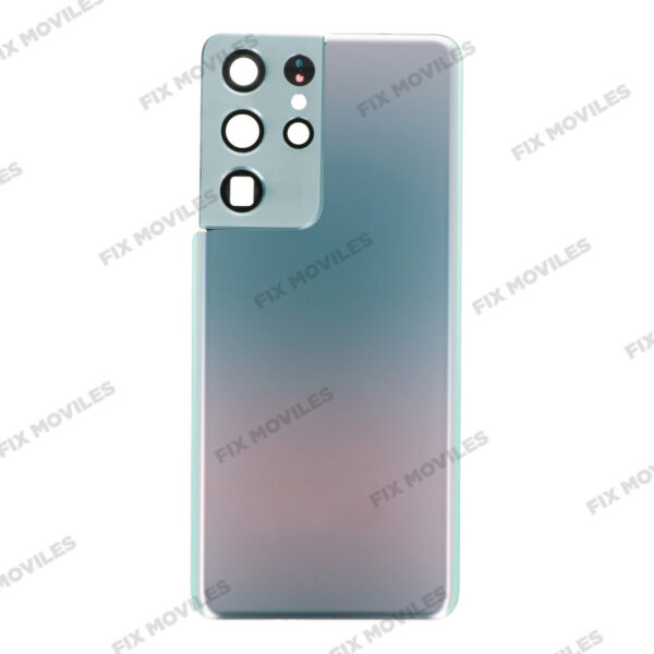 Tapa Trasera Samsung S21 Ultra 5G G998B Plateada con Lente