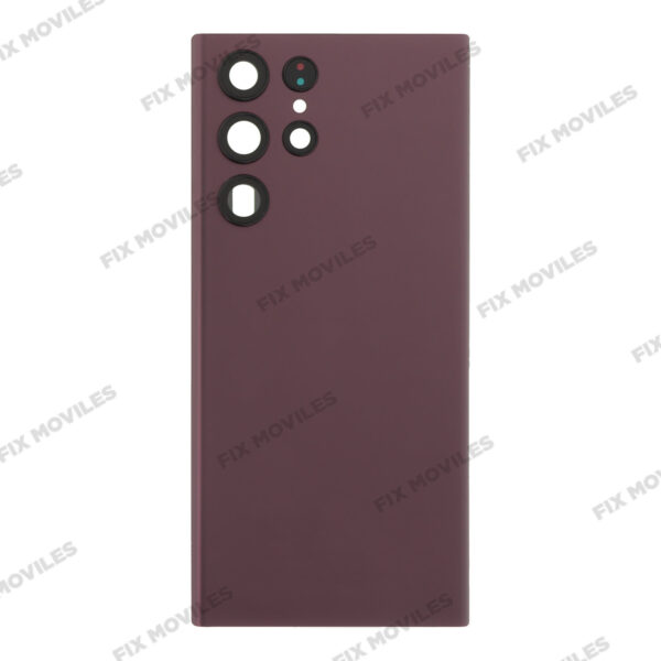 Tapa Trasera Samsung S22 Ultra 5G S908B Burdeos con Lente