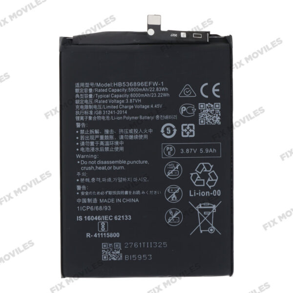 Batería Huawei Nova Y70 HB536896EFW 6000mAh