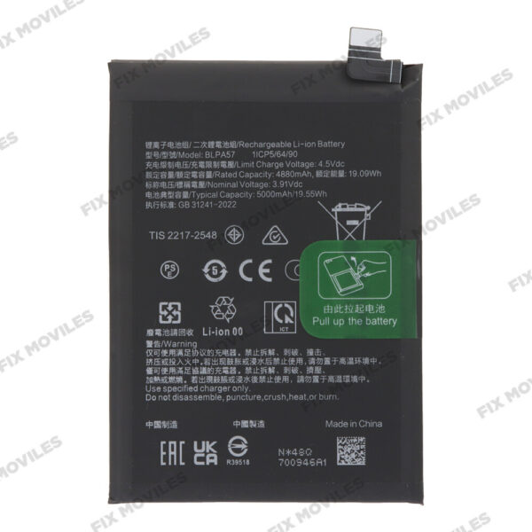 Batería OPPO Reno 12 Pro 5G CPH2629 BLPA57 5000mAh