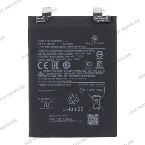 Batería Xiaomi Poco F4 5G (22021211RG, 22021211RI) BP49