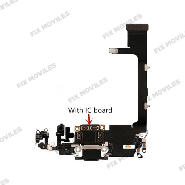 Cable Flex de Carga + Placa Pequena (Con IC Chip) para iPhone 11 Pro 5.8 Negro Desmontaje