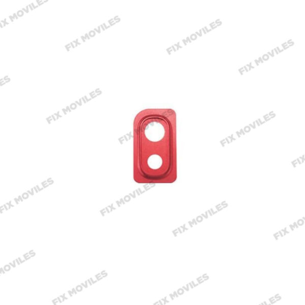 Lente Cristal Camara Con Marco para Samsung A10 Rojo