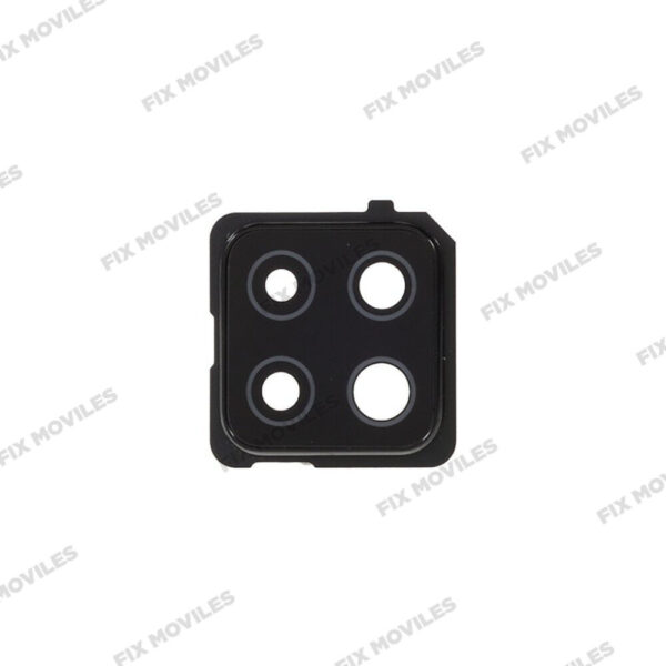 Lente Cristal Camara + Marco para Samsung A42 5G A426B Negro
