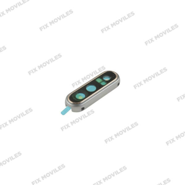 Lente Cristal Camara + Marco para Samsung A80 A805F Blanco