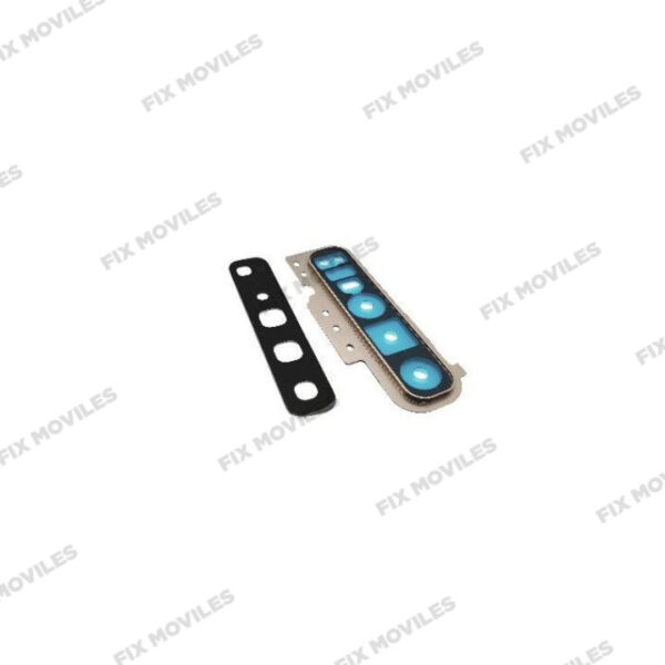 Lente Cristal Camara + Marco para Samsung S10 5G G977B Dorado camara