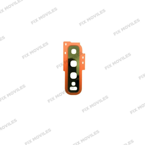 Lente Cristal Camara + Marco para Samsung S10 G973 Naranja