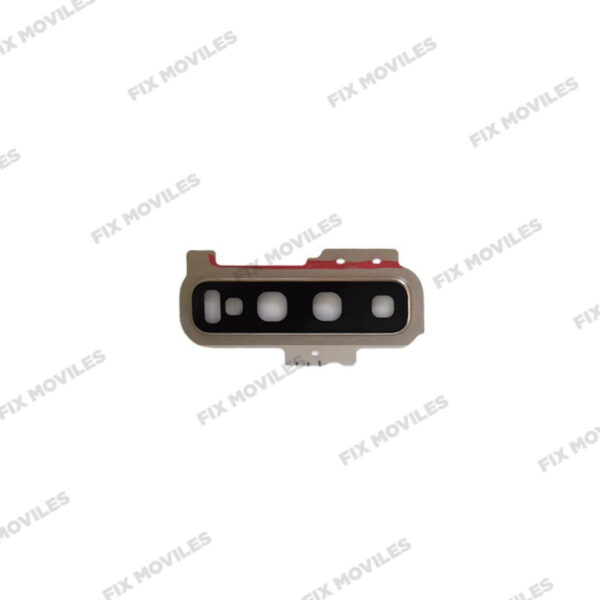 Lente Cristal Camara + Marco para Samsung S10 Plus G975 Dorado