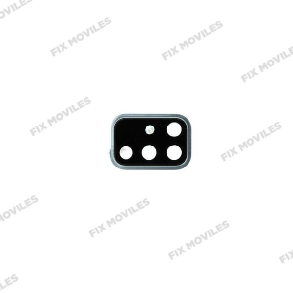 Lente Cristal Camara con Marco para Samsung A71 A715F Plateado camara