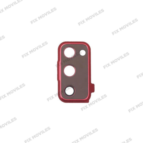 Lente Cristal Camara con Marco para Samsung S20 FE / S20 Lite G780F Rojo