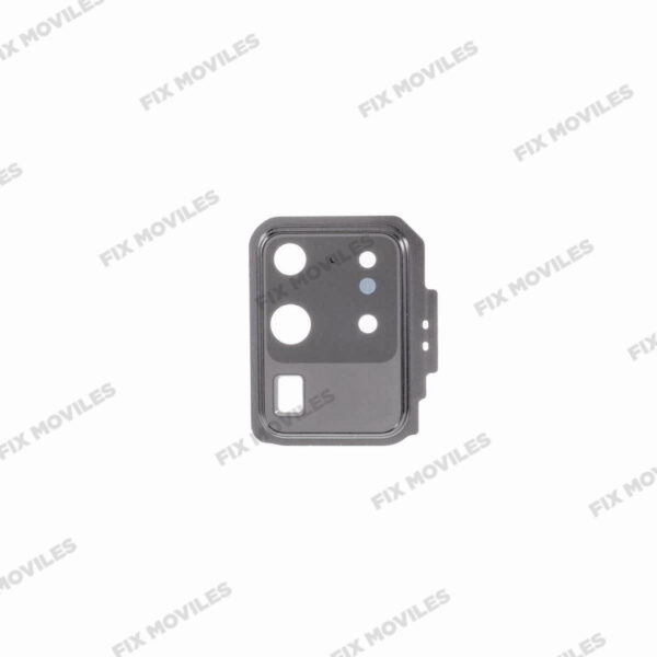 Lente Cristal Camara con Marco para Samsung S20 Ultra G988F Plateado camara