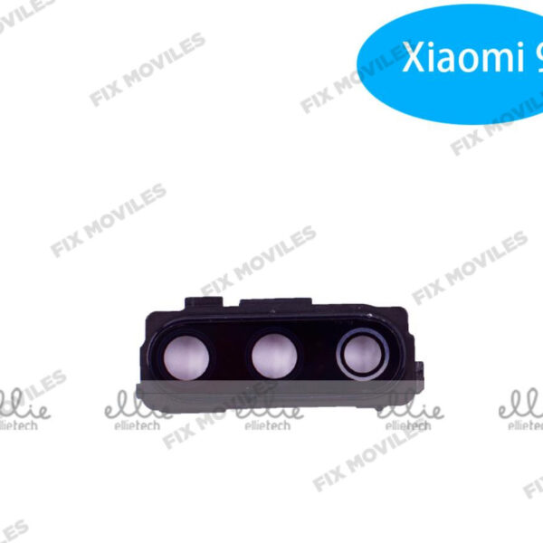 Lente Cristal Camara con Marco para Xiaomi Mi 9 Negro camara