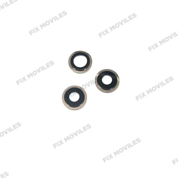 Lente Cristal Camara con Marco para iPhone 11 Pro Max Dorado