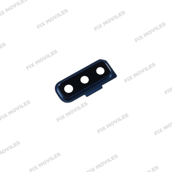 Lente Cristal Camara + marco para Samsung A7 2018 A750 Azul camara