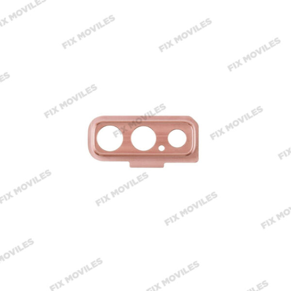 Lente Cristal Camara + marco para Samsung A7 2018 A750 Rojo camara