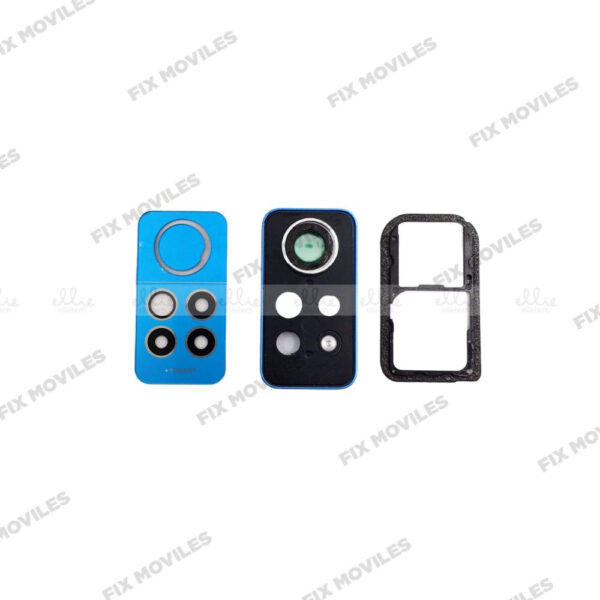Lente Cristal Camara+Marco para Xiaomi Redmi Note 12 Pro 4G Azul