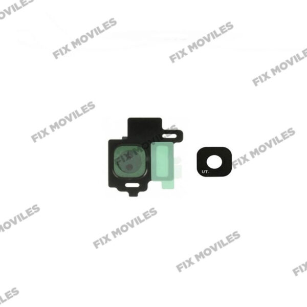 Lente Cristal camara+marco soporte para SAMSUNG SM-G955F Galaxy S8 Plus Negro camara