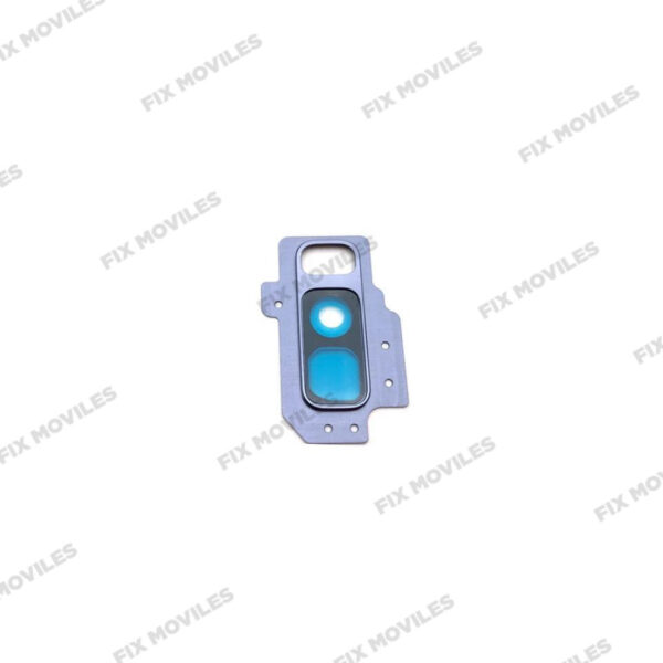 Lente Cristal de Camara+Marco Soporte para Samsung SM-G965 Galaxy S9 Plus Azul camara