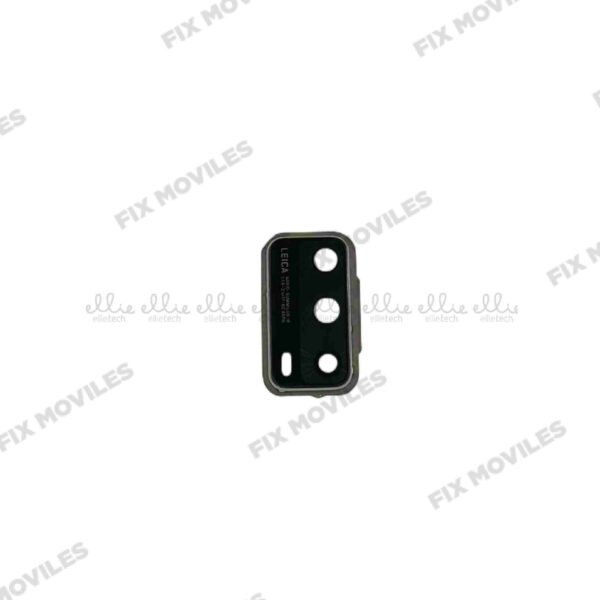 Lente Cristal Camara con Marco para Huawei P40 Plateado