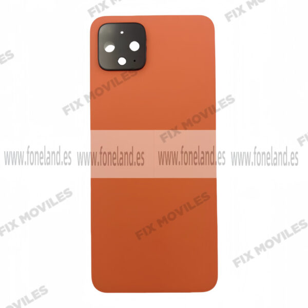 Tapa Trasera para Google Pixel 4 Naranja con Lente Original