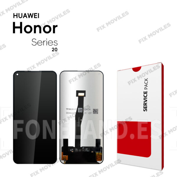 Pantalla Huawei Honor 20 (YAL-AL00, YAL-TL00) / 20S/20 Pro / Nova 5T (YAL-L21, YAL-L61, YAL-L71, YAL-L61D) / Nova 5i Pro Negra LCD+Tactil Completa SERVICE PACK
