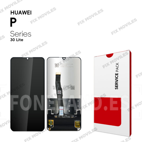 Pantalla Huawei P30 Lite (MAR-L01A, MAR-L21A, MAR-LX1A) / Nova 4E 2019 / P30 Lite New Edition 2020 (MAR-L01A, MAR-L21A, MAR-LX1A ) Negro Sin Marco LCD+Tactil SERVICE PACK