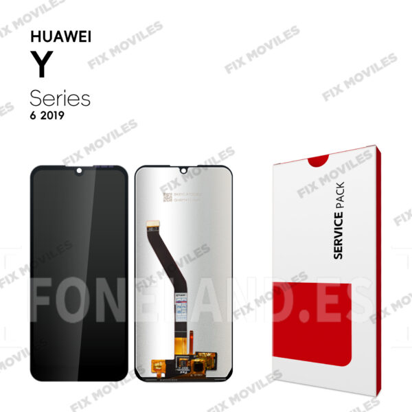 Pantalla Huawei Y6 2019 (MRD-LX1) / Y6 Pro / Y6s / Y6 Prime / Honor 8A Pro / 8A Prime 2019 / Enjoy 9E Negro Sin Marco LCD+Tactil SERVICE PACK