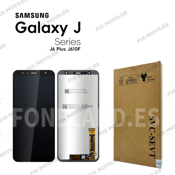 Pantalla Samsung J610/J415/J410 J6 plus2018 /J4 plus 2018 Negro SERVICE PACK