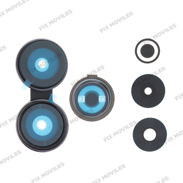 Lente Cristal Camara con Bisel para Xiaomi Poco M6 4G Negro