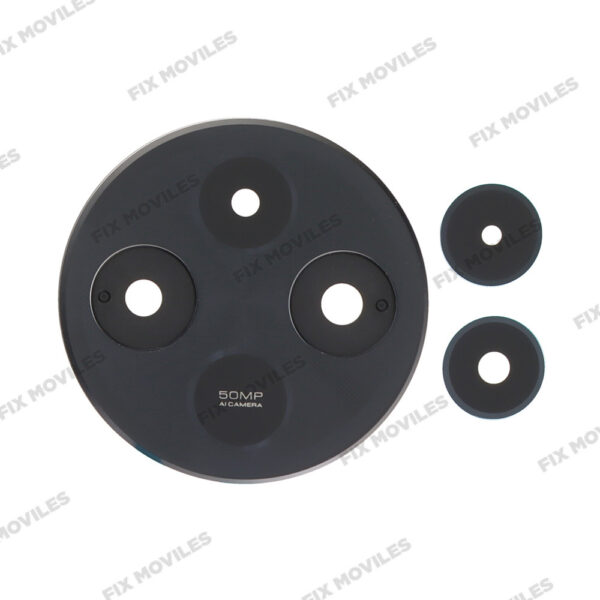 Lente Cristal Camara con Marco para Xiaomi Poco C75 Negro