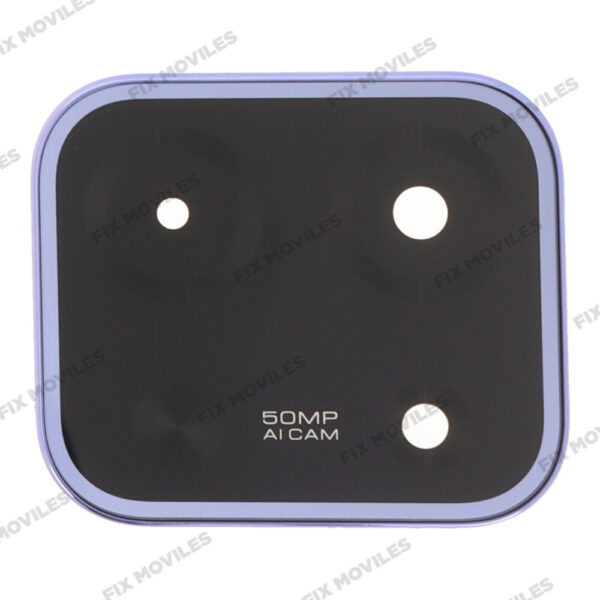 Lente Cristal Camara con Marco para Xiaomi Poco C85 4G Lila