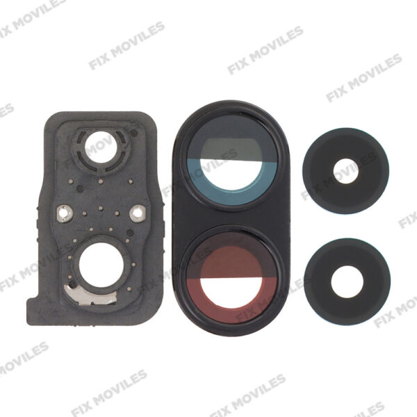 Lente Cristal Camara con Marco para Xiaomi Poco X7 Pro Negro
