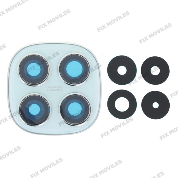 Lente Cristal Camara con Marco para Xiaomi Poco X7 Verde