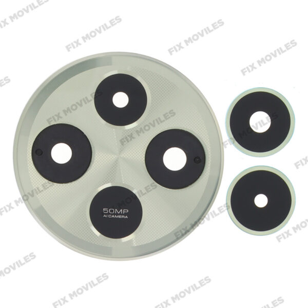 Lente Cristal Camara con Marco para Xiaomi Redmi 14C Verde