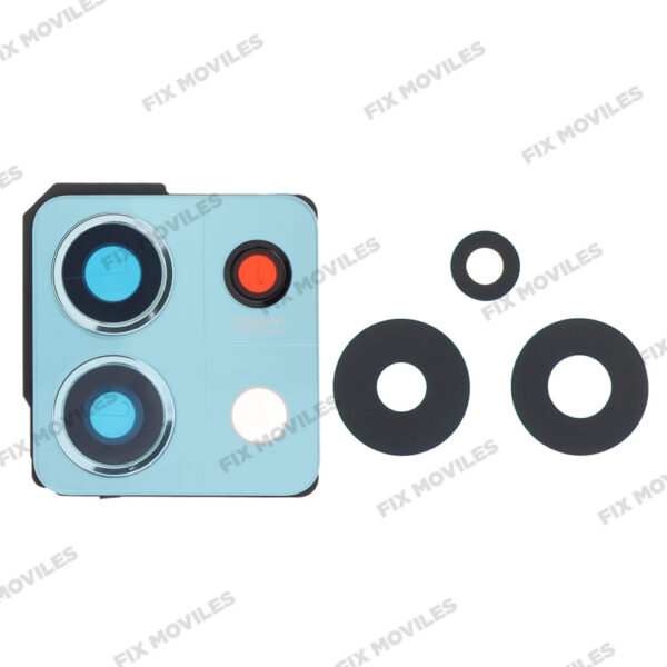 Lente Cristal Camara con Marco para Xiaomi Redmi Note 13 5G Azul